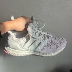 Adidas White and Multicolor Ultraboost Shoes